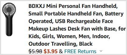 Mini Personal Fan Checkout