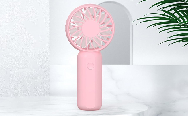 Mini Portable Handheld Fan in Pink