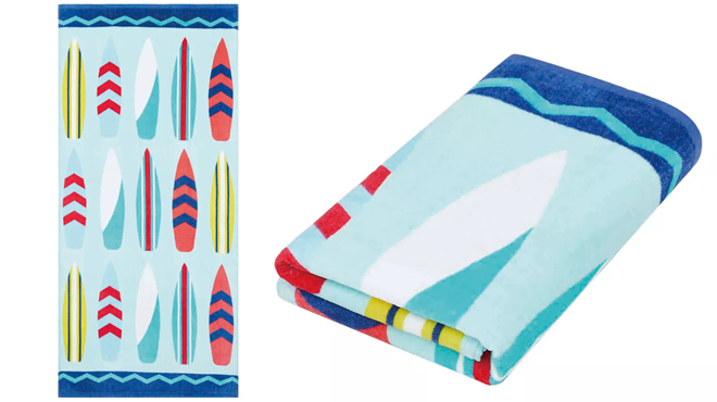 Modern Southern Home Beach Towel Surf Board