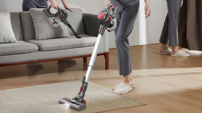 Moosoo Cordless Vacuum 4 in 1 Lightweight Stick Vacuum