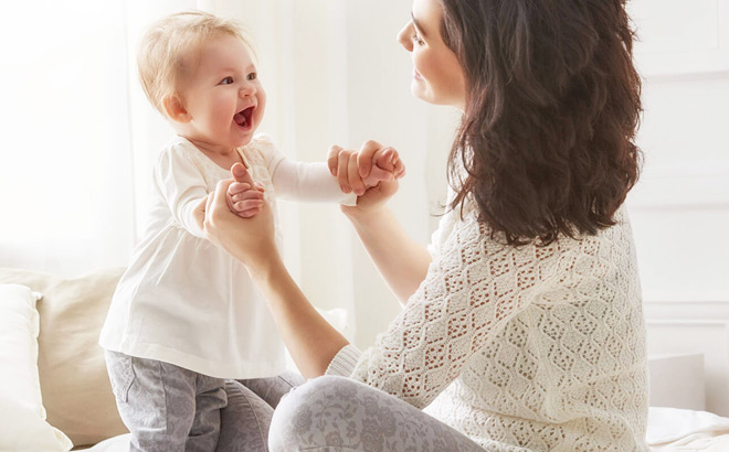 Mother and Baby Smiling