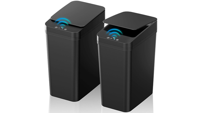 Motion Sensor 2 2 Gallon Trash Cans 2 Pack