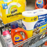 Multiple Household Items in a Cart at Walgreens