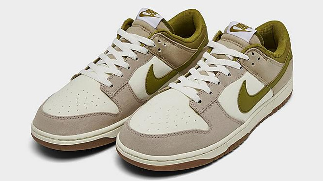 Nike Dunk Mens Low Retro Casual Shoes in white with sail gum