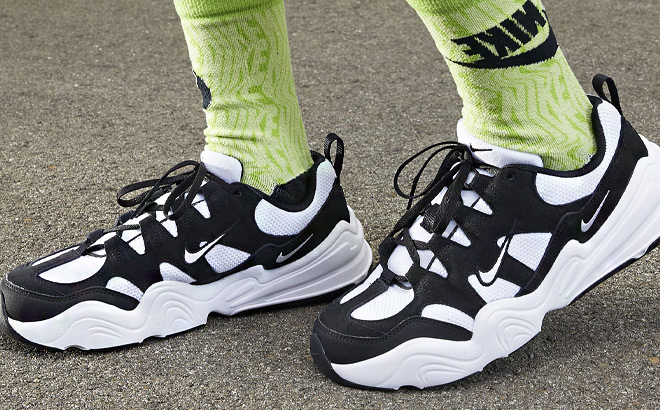 Nike Tech Hera Mens Shoes in White Black Color