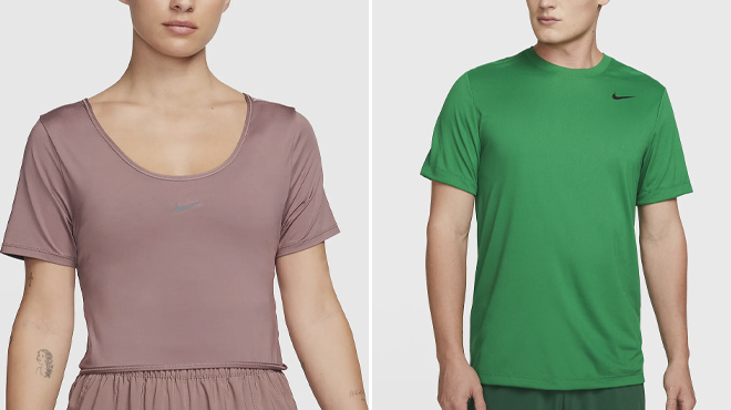 Nike Womens Top and Mens T Shirt