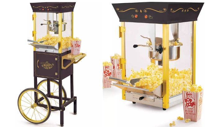 Nostalgia Electric Vintage 8 Ounce Popcorn Cart