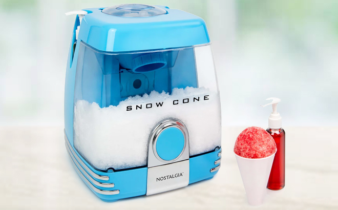 Nostalgia Snow Cone Maker in Blue Color