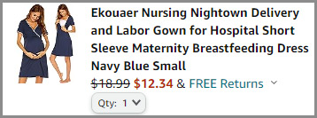 Nursing Nightgown at Checkout