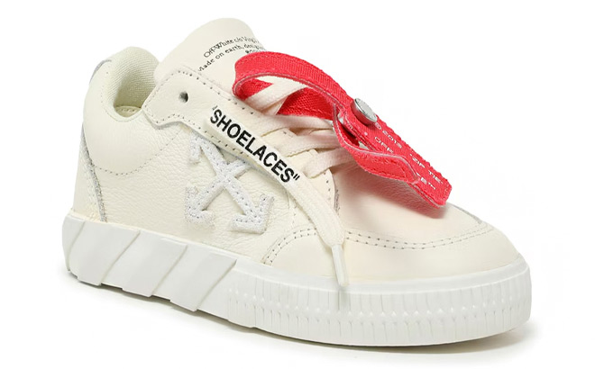 Off White Vulcanized Kids Sneakers