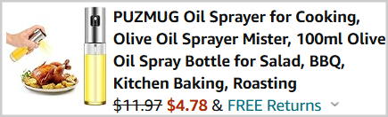 Oil Sprayer for Cooking Checkout