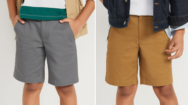 Old Navy Boys Knee Length Straight Twill Shorts