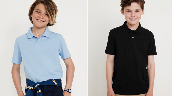 Old Navy Boys School Uniform Jersey Polo Shirt