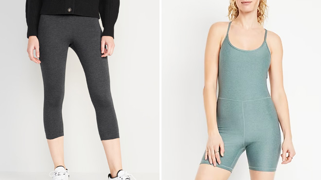 Old Navy Womens Crop Leggings and Bodysuit