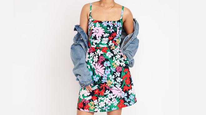 Old Navys Fit Flare Cami Mini Dress