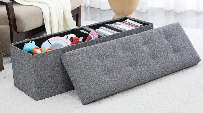 Ornavo Home Large Storage Ottoman Bench