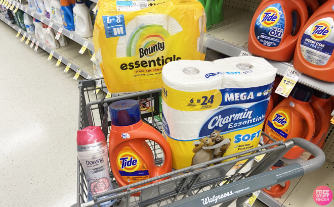 PG Household Products in Cart at Walgreens