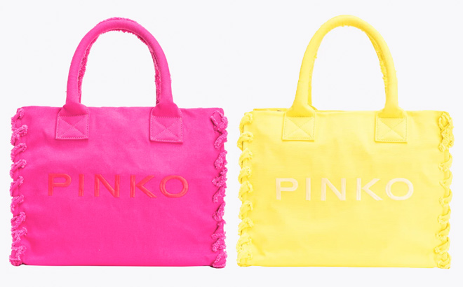 PINKO BEACH SHOPPER IN RECYCLED CANVAS 1