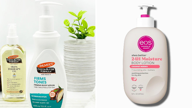 Palmers Cocoa Butter and eos Shea Better Body Lotion