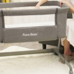 Pamo Babe Unisex Infant Bedside Sleeper Bassinet with Wheels and Folding Frame