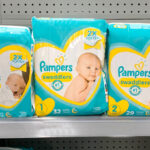 Pampers Swaddlers Diapers on a Shelf