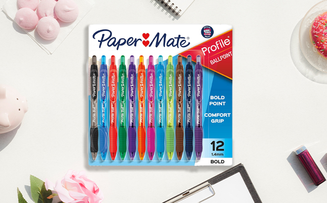 Paper Mate 12 Count Profile Retractable Ballpoint Pens