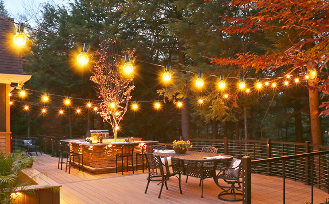 Patio String Lights with Dimmer