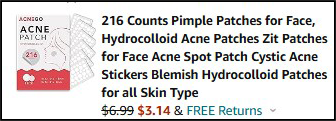 Pimple Patche Final Price at Checkout