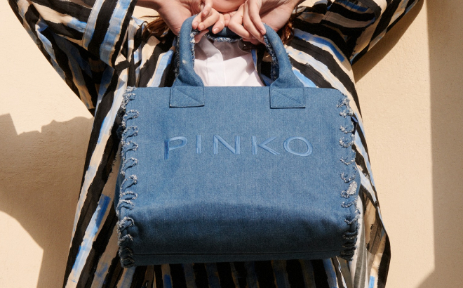 Pinko Beach Shopper in Recycled Denim