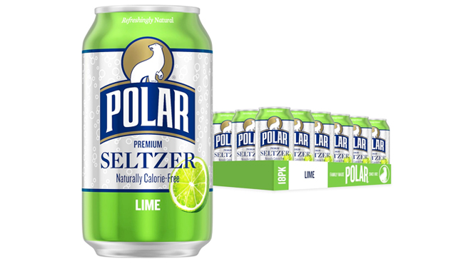 Polar Seltzer Water Lime 18 Pack