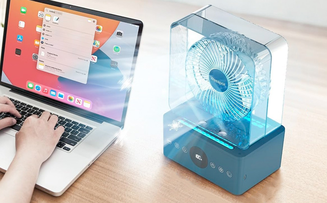 Portable Air Conditioner Cooling Fan with 3600mah battery