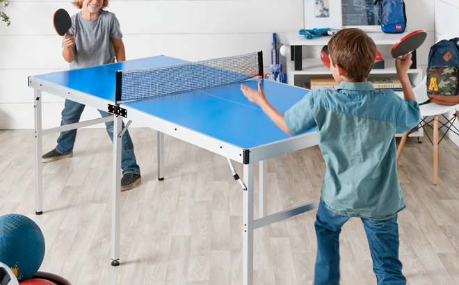 Portable Ping Pong Table Tennis Game Set w Paddles Balls