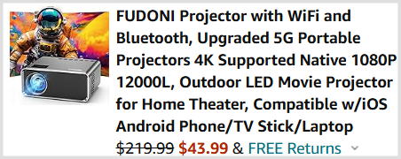 Portable Projector Checkout