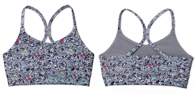 Reebok Girls Sports Bra on a White Background