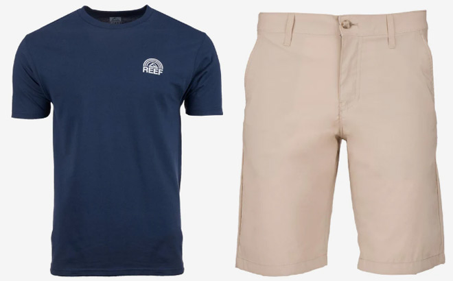 Reef Mens Shirt and Chaps Mens Shorts