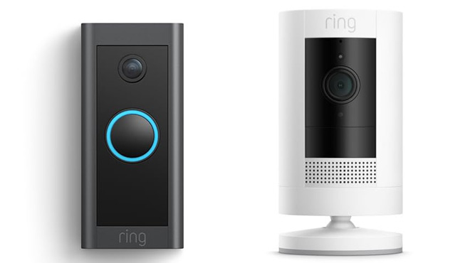 Ring Video Doorbell Wired with Ring Stick Up Cam