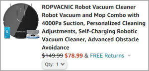 Robot Vacuum Cleaner at Checkout