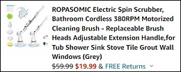 Ropasomic Electric Spin Scrubber Checkout