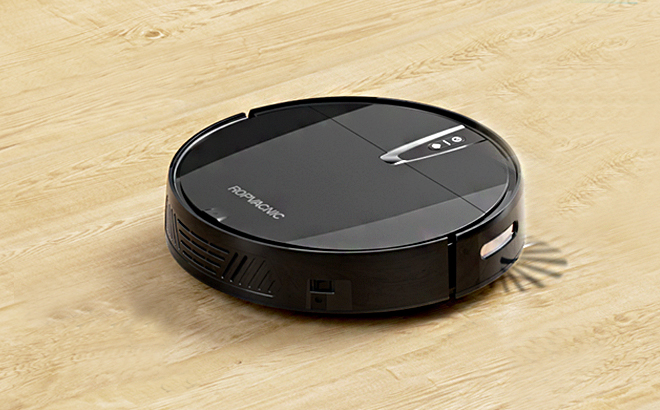 Ropvacnic Robot Vacuum Cleaner on a Wooden Floor