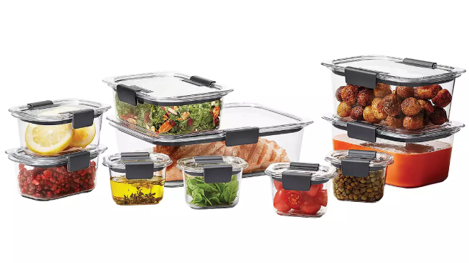 Rubbermaid Brilliance 20 Piece Food Storage Container Set