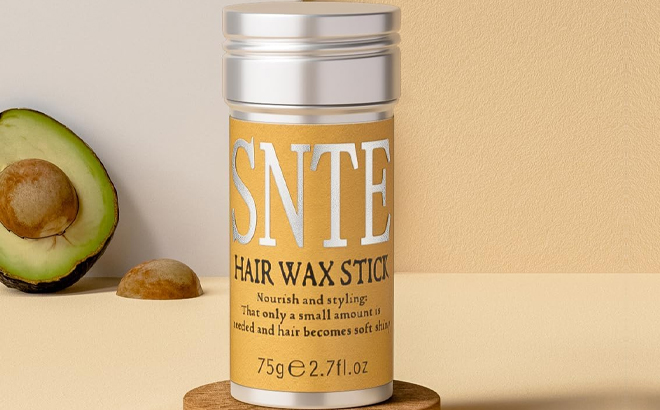 Samnyte Hair Wax Stick on a Product Stand