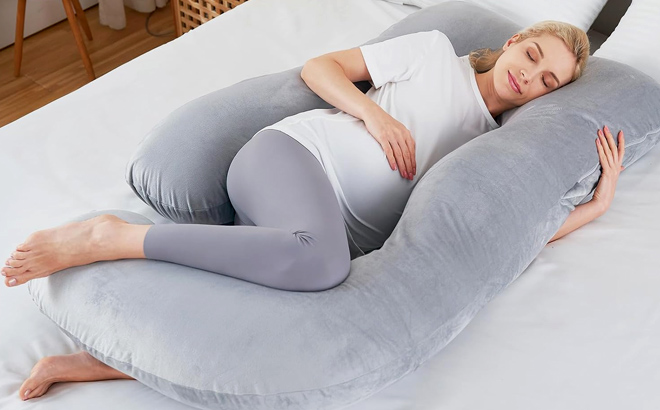 Sasttie Pregnancy Pillow with Removable Cover