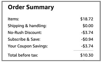 Sensodyne Order Summary