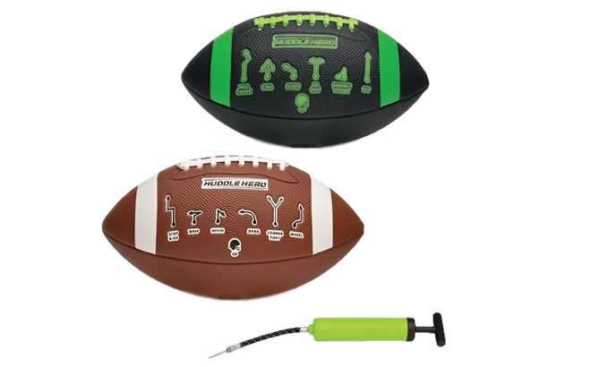 Set of Two Mini Football with Pump