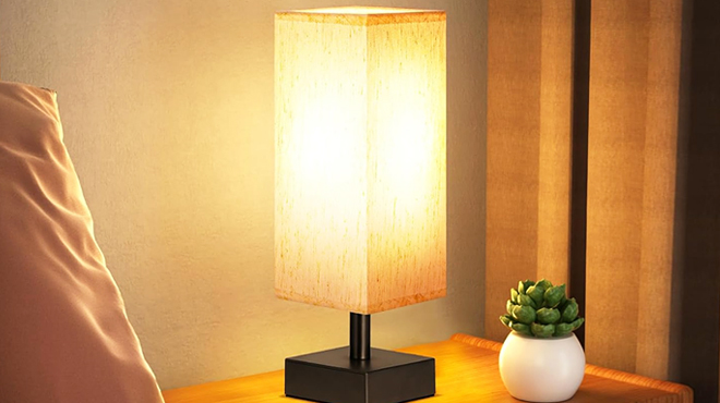 Small Bedroom Table Lamp on a Desk