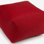 Sonoma Indoor and Outdoor Square Pouf in red color
