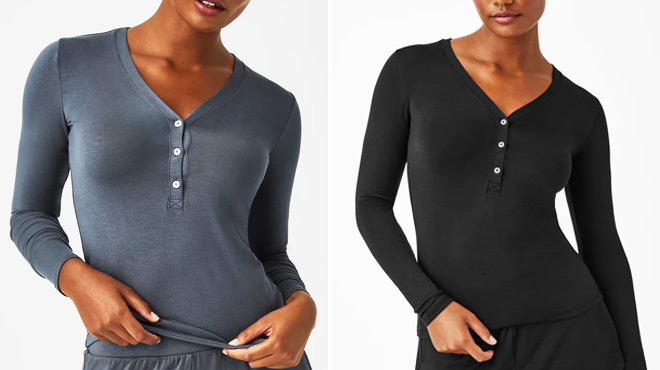 Spanx Better Base Henley Sleep Top