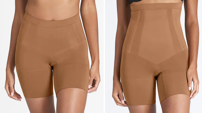 Spanx OnCore Sculpting Mid Thigh Shorts and Sculpting High Waisted Mid Thigh Shorts