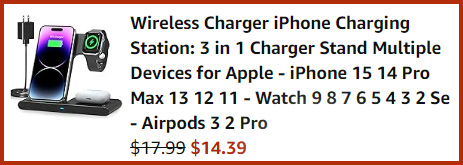 Wireless 3-in-1 Charging Station Summary