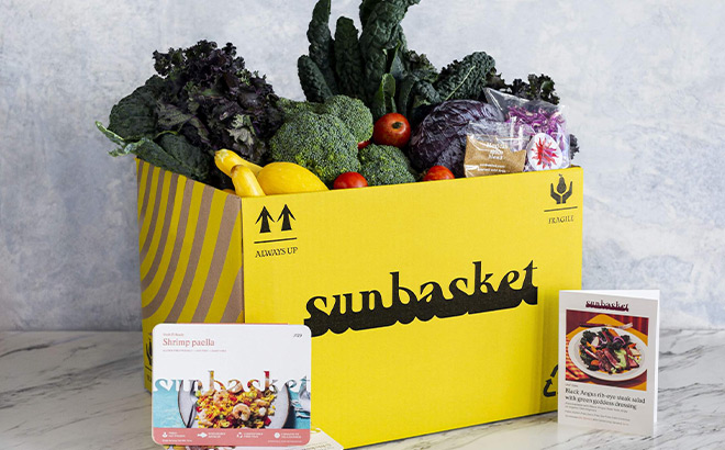 Sunbasket Box Filled with Fresh Vegetables